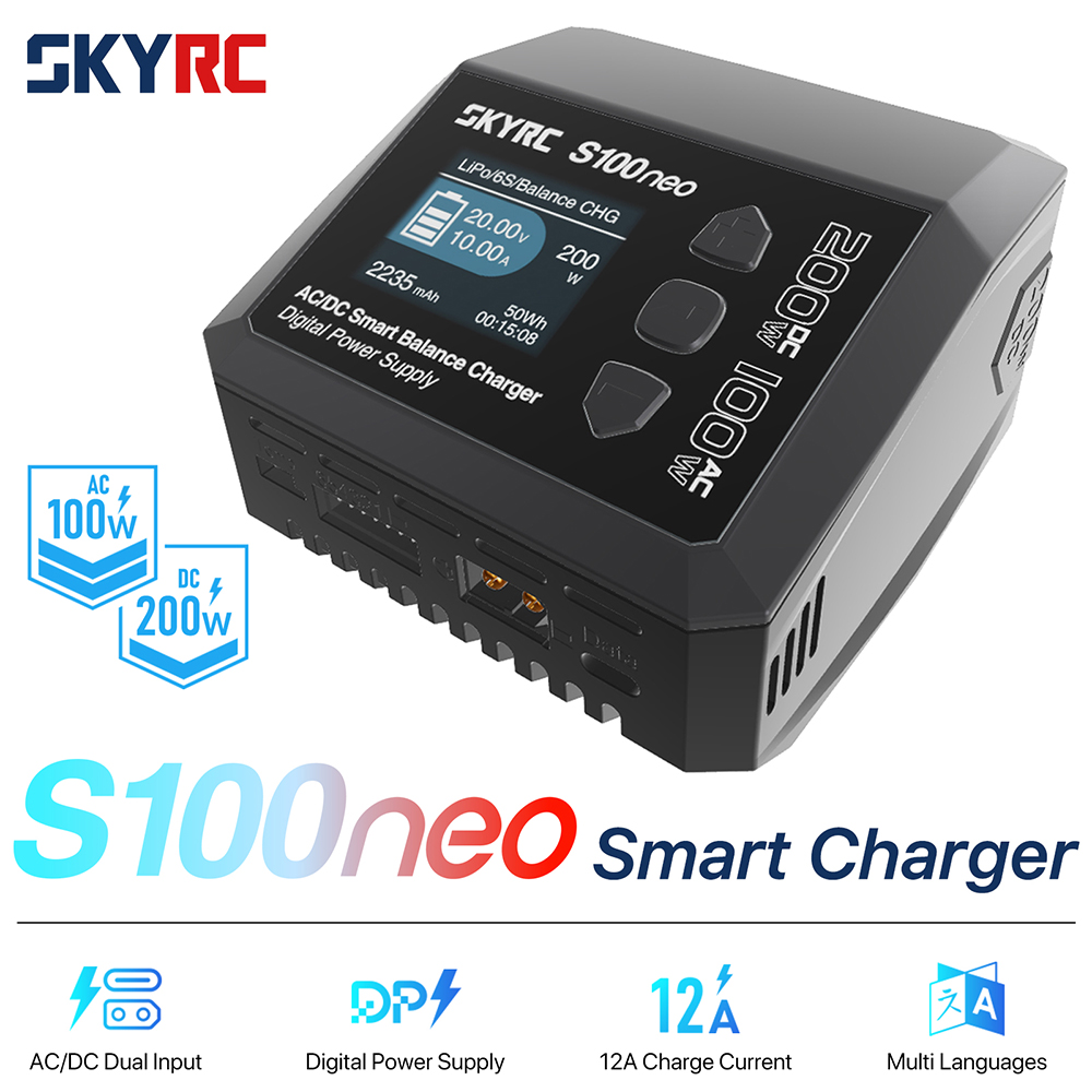 SkyRC S100neo Balanslader AC/D - Drone Charger recensie en prijs